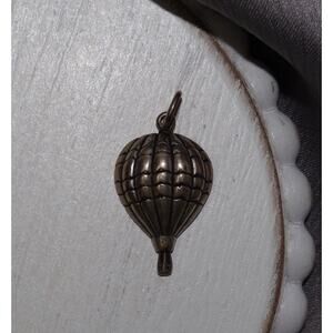 Hot Air Balloon Sterling Silver 925 Charm 2.68G / 1.1in